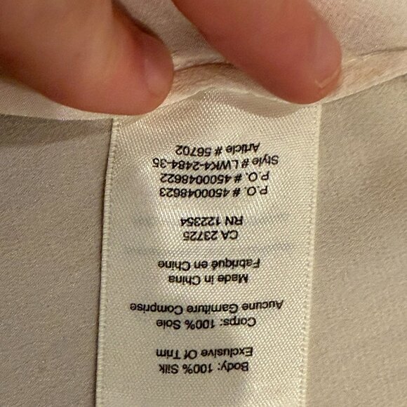 Aritzia Silk Blouse with Sheer lace mesh - Picture 5 of 6